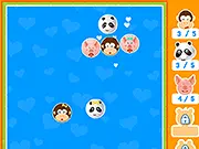 Play Pair of Love free online puzzle game, slingshotting a lover character across the screen to pair them with their partner