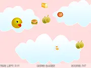 Dinner Frenzy free online game screenshot showing a character eating food quickly