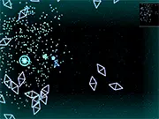 Geometry Attack free online shooter game, controlling a ship and shooting moving geometric enemies