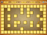 Screenshot of Heap Up Gold game showing a character collecting coins inside a maze with a timer counting down