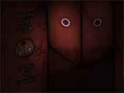 Gameplay screenshot of Dreamgate Escape, showing a mysterious and dimly lit room with a locked door, cryptic symbols on the wall, and several hidden point-and-click puzzle elements.