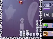 DeathMatch Halloween jewel puzzle game screen showing spooky icons and bomb explosions