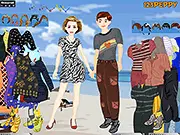 Beach Couple Dress Up free online summer resort fashion game