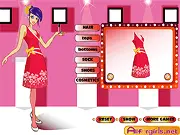 Screenshot of the Beauty Advancer Dress Up free online game interface showing the girl with chic clothing and accessories