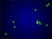 Bones Chain game screen showing a dark puzzle grid filled with cartoonish zombies and glowing chain reaction circles