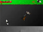 The game Sociopath Slice showing a screen where a player is drawing lines to slice multiple small, attacking pixel figures that are approaching from different directions.
