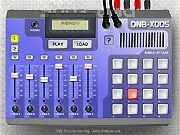 DnB-X005 Drum Machine online free game screenshot, create music with virtual bass, synth, and drum sounds