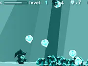 Play Rocks and Diamonds free online game - Gnorman the Gnome collecting treasures and avoiding falling rocks