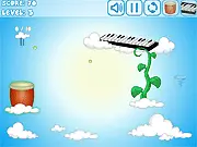 Music Ball - Music in the Sky free online physics puzzle game using musical instruments