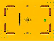 Froginator game screen showing the snake character chasing a frog while avoiding a wall, classic free online Snake game