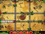 Play Zombie Apocalypse TD free online game - timing trains to destroy waves of incoming zombies