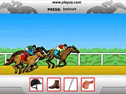 Champ Jock online game screenshot featuring a horse and jockey racing on the track