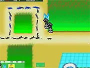 Picnic Panic Tower Defense free online game screenshot, insect enemies attacking, setting up turrets in tactical positions