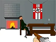 Nazi Assault free online shooter game, 2D military action, soldier shooting enemies and flags on PlayArcadeHub