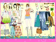 Screenshot of Fashion Report Dressup free online game showing a lady in a stylish outfit and accessories