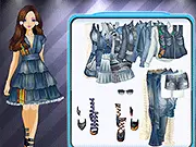 Seasonal Denim Dressup free online game, whimsical autumn fashion, romantic layered outfits