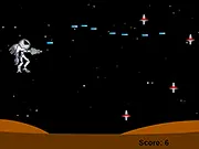 Free online jetpack shooter game Airpack with a soldier flying and shooting incoming enemies