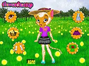 Leona the Lioness character wearing a glamorous necklace and crown in the free online dress-up game