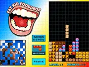 Food Drop Tetris free online puzzle game arrow keys clear horizontal lines