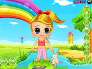 Cute Candice Dress Up game screenshot showing Candice styled in a trendy outfit with sunglasses and a stylish hairstyle. Play the free online fashion game.