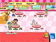 Dora Family Restaurant time management game free online | Serve food and treats quickly