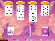 GoGo 21 free online card game where the player aims for an exact value of 21 in four columns.