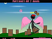 Freakout free online action shooter game where you kill enemy donuts to save Stickville