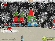 Play Cotton Flakes Tractor free online, a Christmas driving game where you use a tractor and arrow keys to deliver heavy-loaded red Christmas balls.