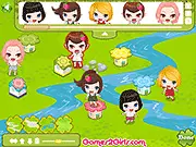 Village of Clover free online design game with cute structures and ladies