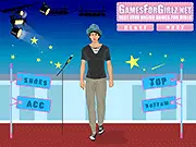 Nick Jonas Dress Up free online game screenshot, male celebrity fashion styling