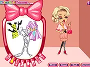 Chic New York Girls dress up game main image, showing three fashionable girls ready for a trip to NYC, styled in trendy outfits