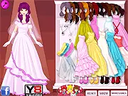 Play Wedding Hairstyles Dress-Up free online game, choosing the perfect wedding dress and hairstyle for the bride.