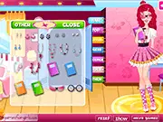 Screenshot of Trendy School Style game showing a girl in a fashionable, modern outfit for school on PlayArcadeHub