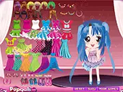 Screenshot of Cute Autumn Girl Dress Up game showing a girl in a cozy sweater and fall-themed fashion on PlayArcadeHub