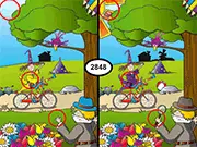 Witches and Spies free online spot the difference game featuring fantasy and espionage scenes