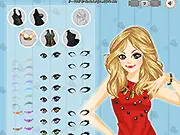 Big Hair! makeover game featuring a girl with extremely voluminous hair and sparkling accessories