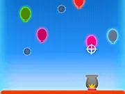 Cannon Pop Blitz game screenshot showing a cannon shooting at colorful balloons