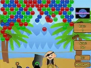 Play Treasure on the Island free online, pirate bubble shooter game, collect treasure by shooting bubbles with a cannon on PlayArcadeHub