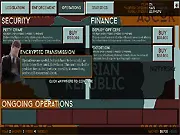 Free online game Deep State Idle Clicker logo with political and control-themed icons