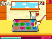 Flower Garden Cupcakes free online cooking game, mix ingredients and bake desserts, PlayArcadeHub