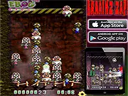 Braainz Zap game screenshot, zombie match 3 puzzle, drag and drop zombies, free survival game online