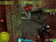 Extreme Battlefield game screenshot, soldier shooting enemies, free 3D FPS game online, survival shooter in enemy camp