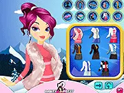 Play Winter Trendy Dress Up and Make Up free online, styling a chic girl with a warm coat, scarf, and fashionable accessories for a winter day in the city