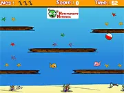 Beachball Control game screenshot, playing free underwater navigation game, avoiding fish and sharks online