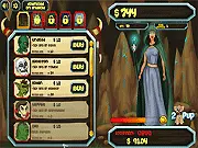 Fantasy Clicker online free game. Clicking the female mage to buy enemies and rank up faster.