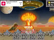 Math Missile free online educational game screenshot showing a planetary base under attack by math-based asteroids