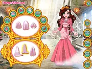 Princess Wedding Dress Up free online game screenshot featuring a princess character in a beautiful gown and accessories