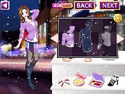Shining in the Night 2 dress up and makeup game screenshot showing two girls, Chloe and Claire, ready for a night of music and dance