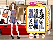 Houndstooth Trend dress-up game screenshot, fashion pattern, play free online stylist game
