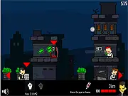 The main characters leading their party through a randomly generated city level in the action platformer RPG, Legends of Kong, by Nerdook